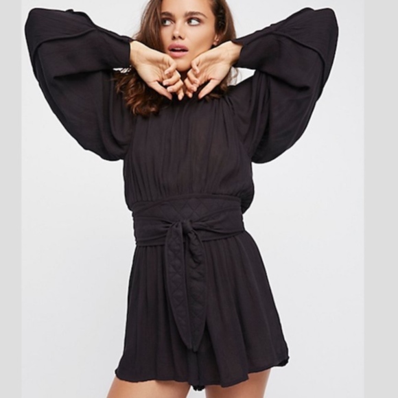 Free People Pants - CLEARANCE Free People Black Romper NWT